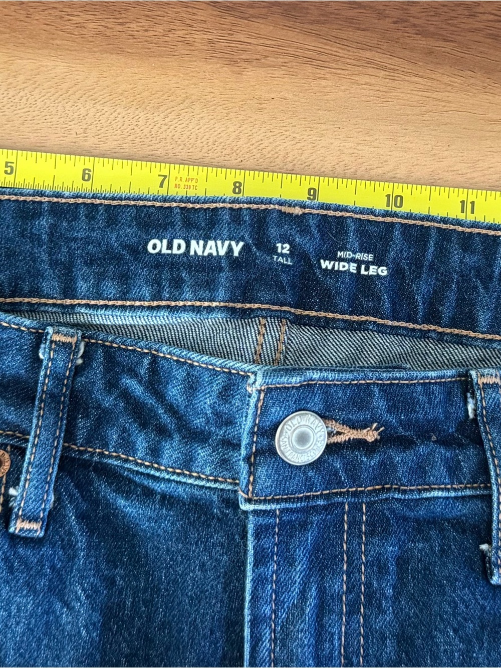 Old Navy 12 Tall Mid Rise Wide Leg Women's Blue Jeans - Picture 7 of 8